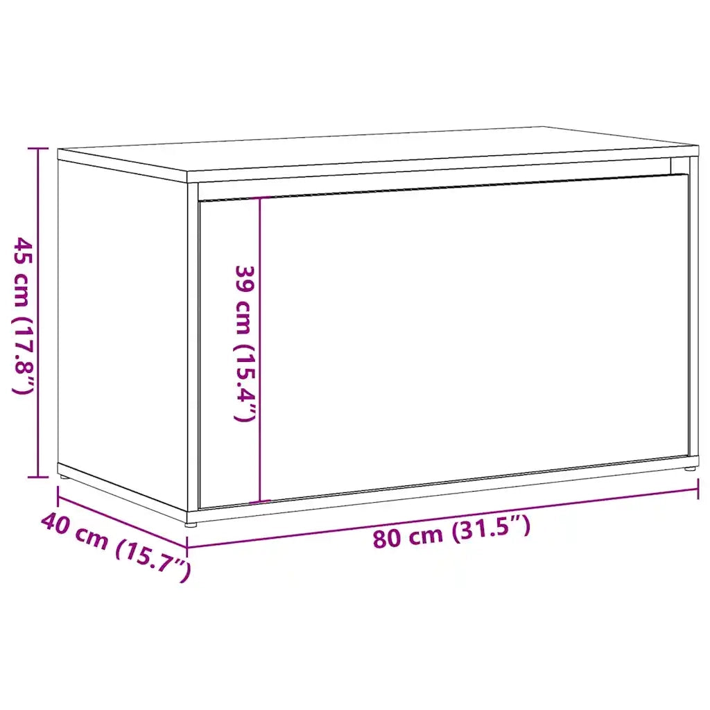 Panca Ingresso-Panca da Corridoio 80x40x45 cm Legno Vecchio Legno Multistrato