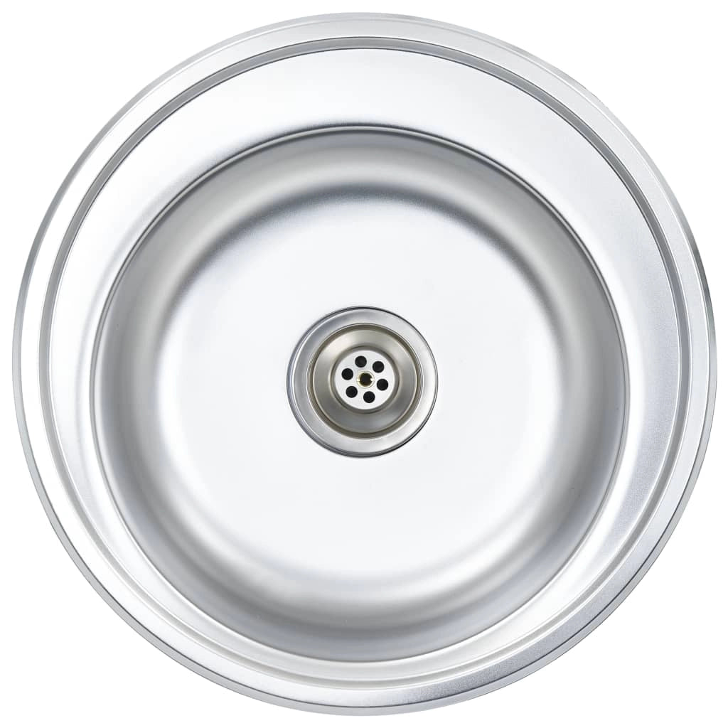 Lavello da cucina con filtro e sifone 48 cm acciaio inox 02_0002356