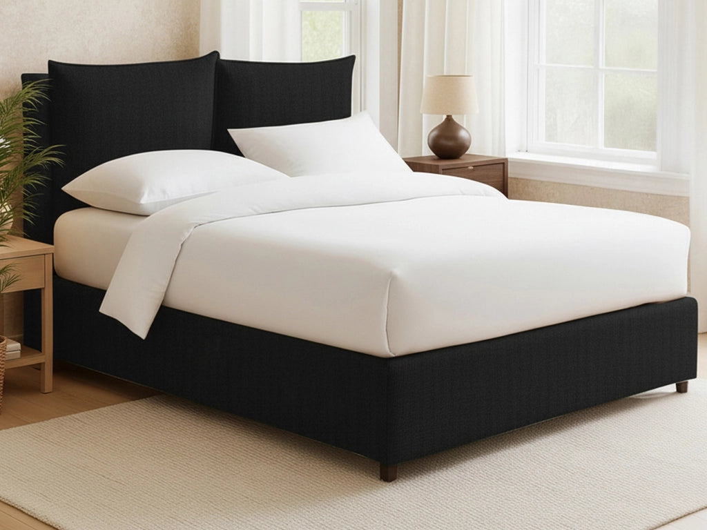 Liskeard, Letto Matrimoniale Sfoderabile Made in Italy, Grigio Scuro