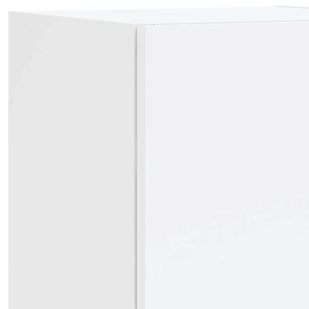 Mobile TV multimediale scaffale TV credenza mobile TV sala da pranzo soggiorno camera da letto con illuminazione a LED 5 pezzi legno ingegnerizzato bianco 02_0029380
