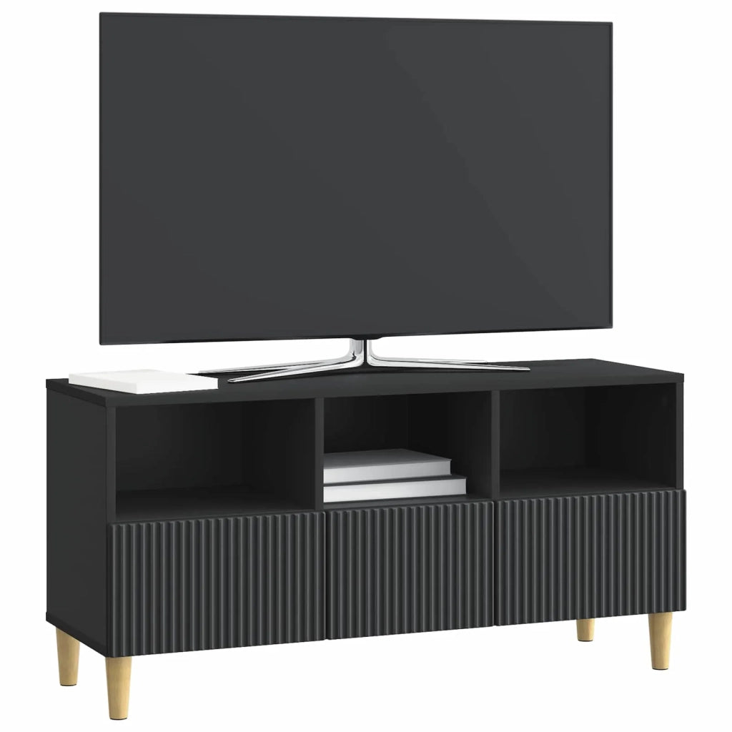 Mobile TV Nero 102 x 34,5 x 50 cm Legno ingegnerizzato
