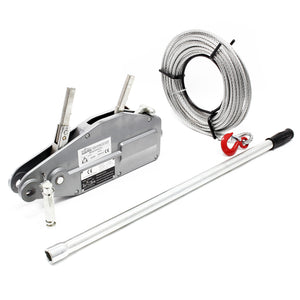 Paranco a fune max 800kg fune 20m Ø8,3mm per sollevamento spostamento carichi