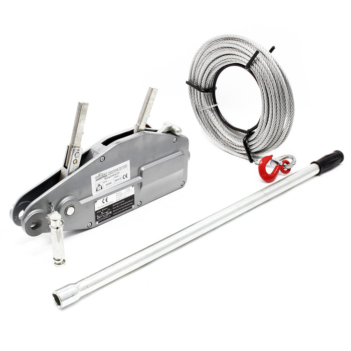 Paranco a fune max 800kg fune 20m Ø8,3mm per sollevamento spostamento carichi