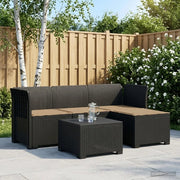 Divano da giardino 4 posti con cuscini aspetto rattan PP 3443928