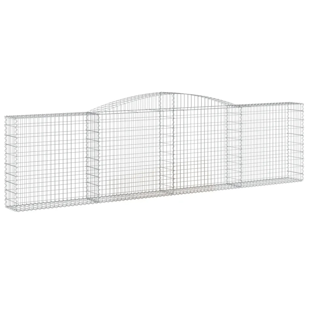 Cesti Gabbioni ad Arco 4 pz 400x30x100/120 cm Ferro Zincato 3146868