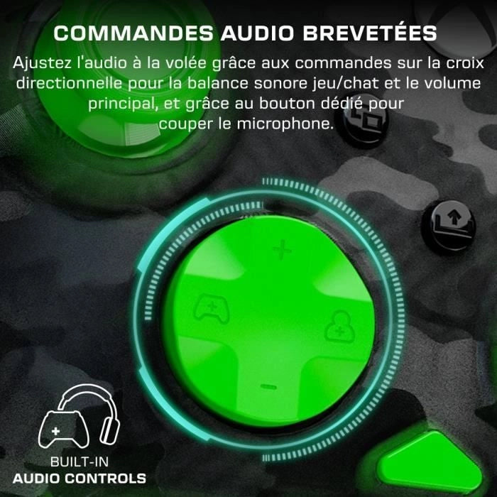 Gamepad - Xbox Series XS, Xbox One e PC - Rematch Core - RGB - Cablato - Nero/Verde mimetico - TURTLE BEACH