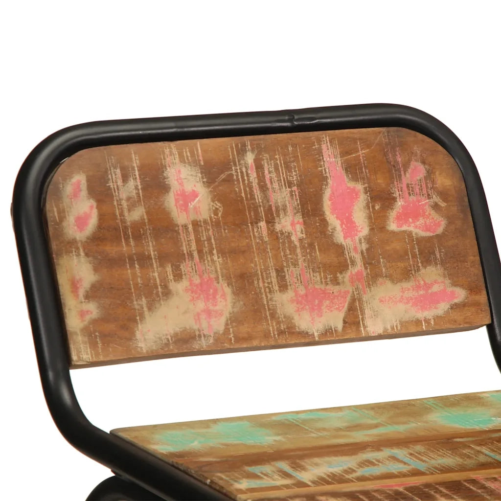 Sgabelli da Bar 2 pz 46x35,5x80 cm Legno Massello di Recupero 4013532