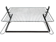 Griglia per Barbecue e Camino in Acciaio Cromato, Regolabile in Altezza, Struttura in Ferro, per Carne Pesce e Verdure 70x45 cm