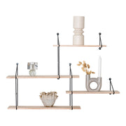 Mensola Harlem, Marrone, Legno, 17,5x99x62 cm