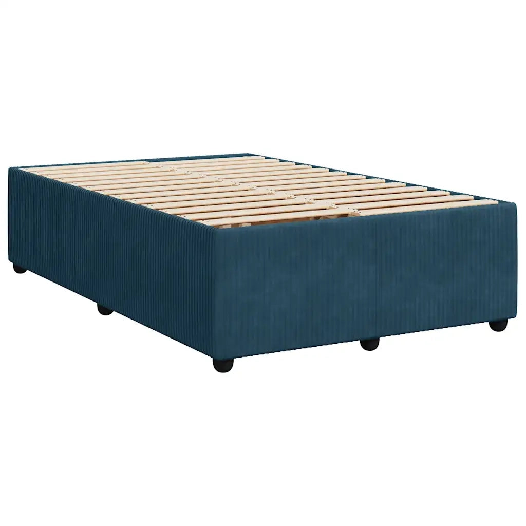 Giroletto a Molle con Materasso Blu 120x190 cm in Velluto 3294584
