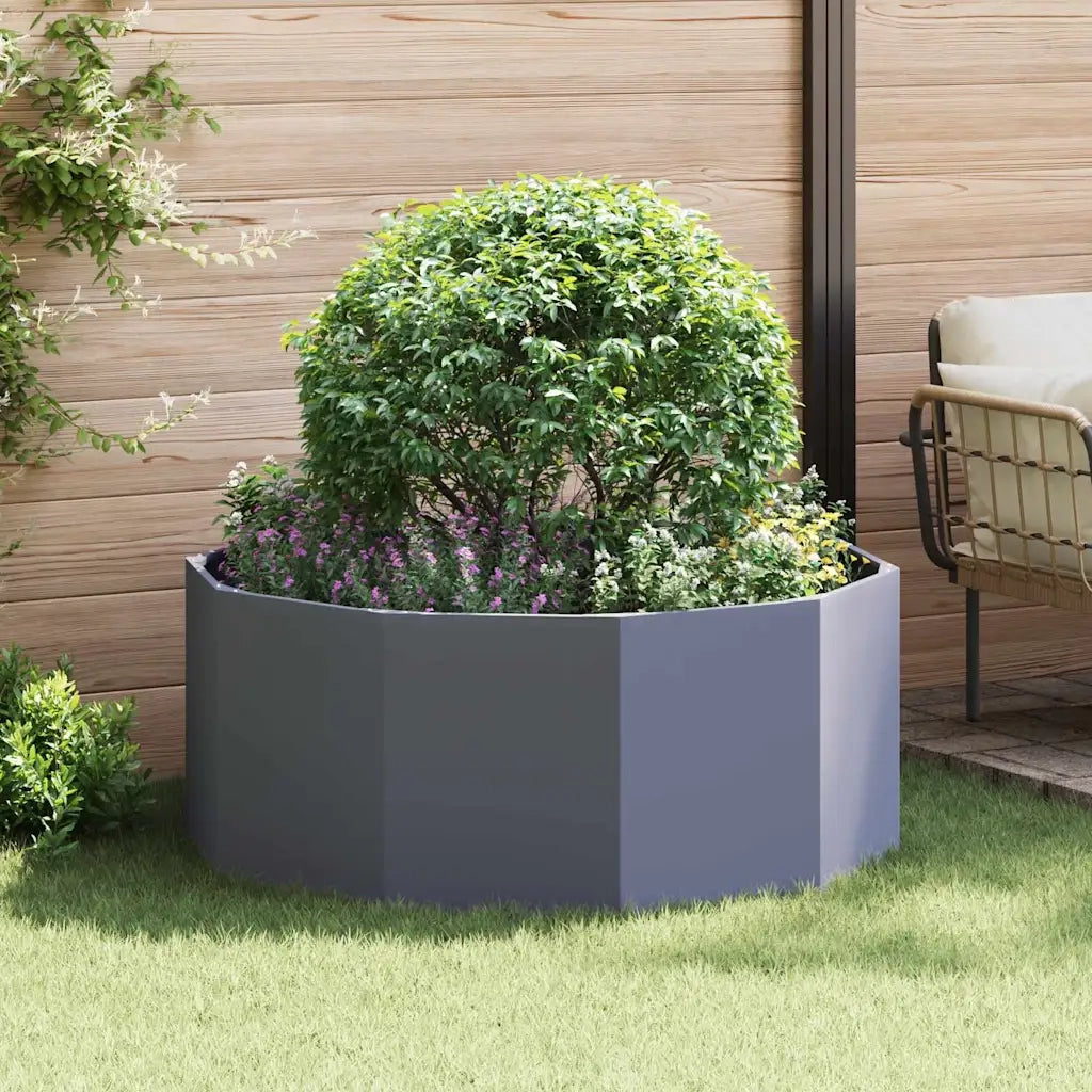 Fioriera | Cassetta per fiori | Vaso Antracite 120 x 120 x 50 cm Acciaio