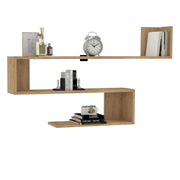 Massello, Mensola 3 Ripiani, 120x20x71h cm Marrone Rovere