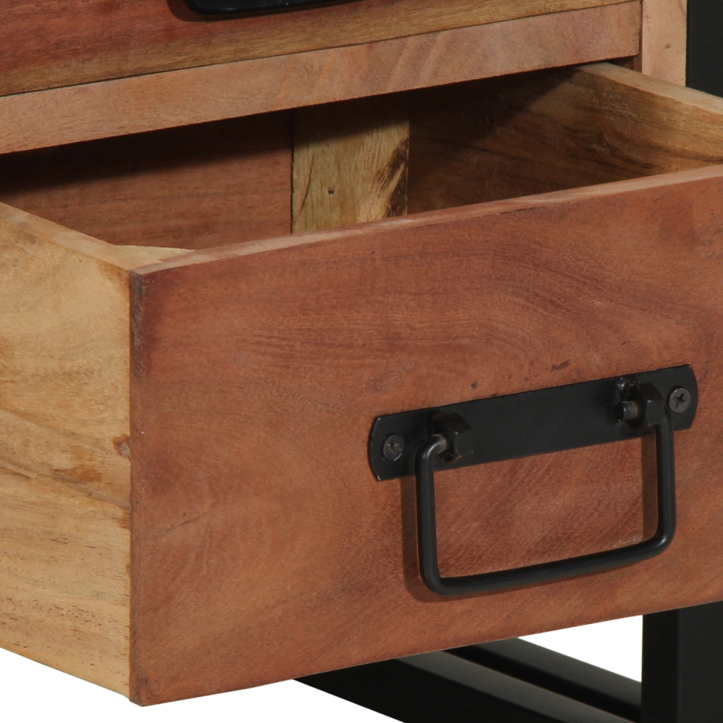 Comodino  40x40x59 cm in legno massello di acacia
