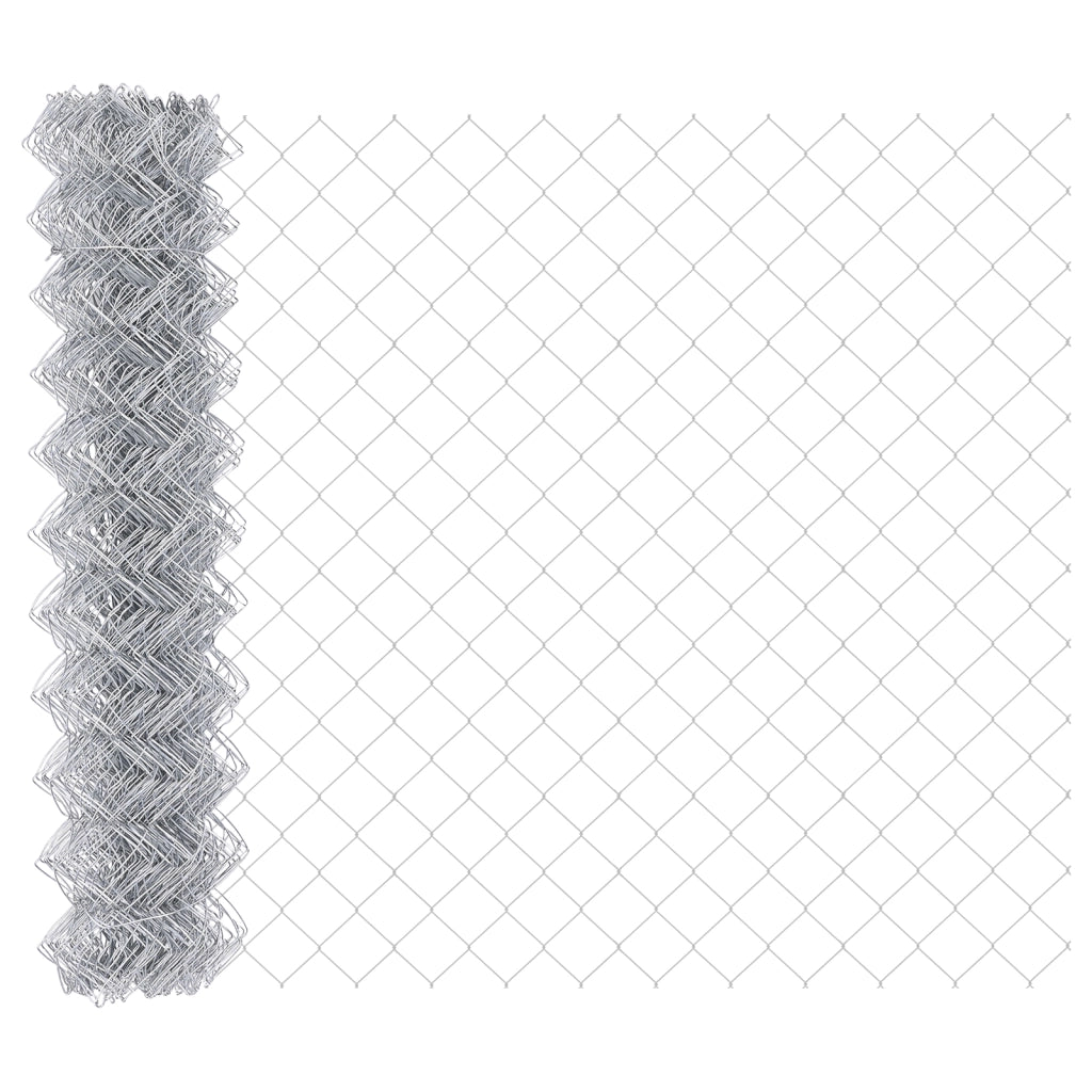 Recinzione a Maglie Metalliche Set di 2 Galvanizzata