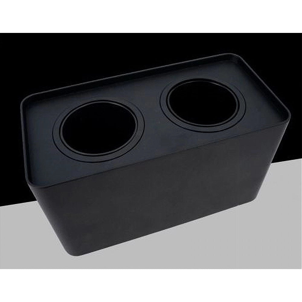 Trade Shop - Porta Faretto Doppio Orientabile Da Soffitto Nero Per Faretto Gu10 Gu5.3 P34-n2 -