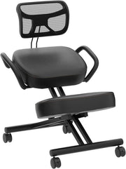 Sedile Ergonomico - Correttore di Postura e Schiena - Sedia da Ufficio Adattabile - Progettata per il Comfort - Nero