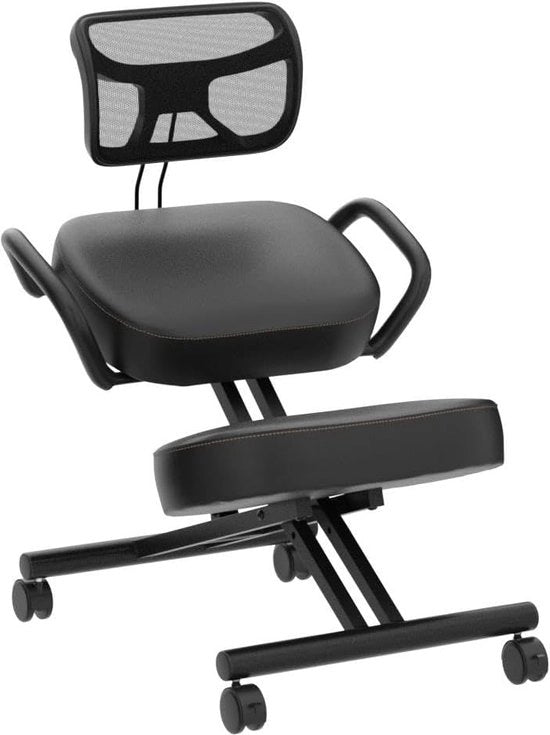 Sedile Ergonomico - Correttore di Postura e Schiena - Sedia da Ufficio Adattabile - Progettata per il Comfort - Nero