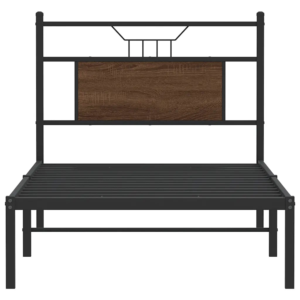 vidaXL Giroletto senza Materasso Rovere Marrone 90x200cm in Truciolato