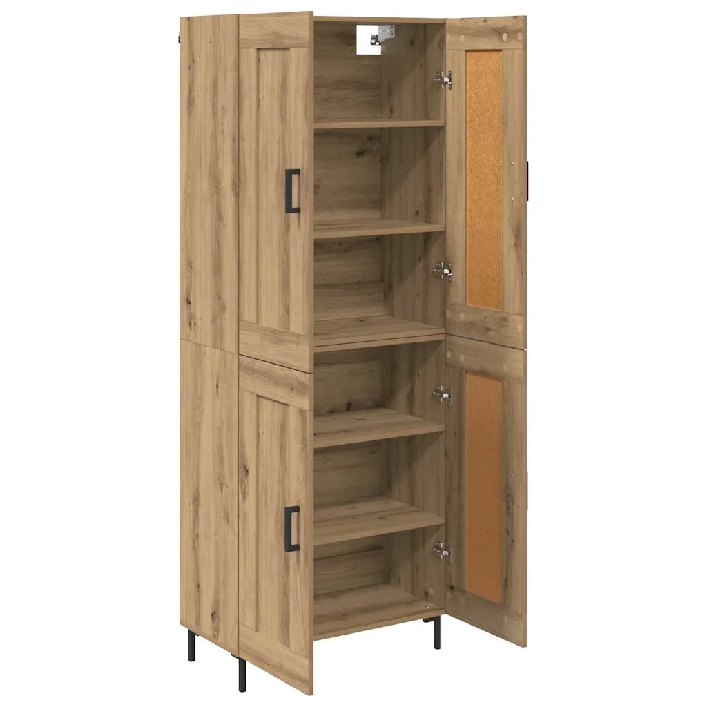 Credenza 2 pcs Rovere artigianale Legno multistrato 3415912