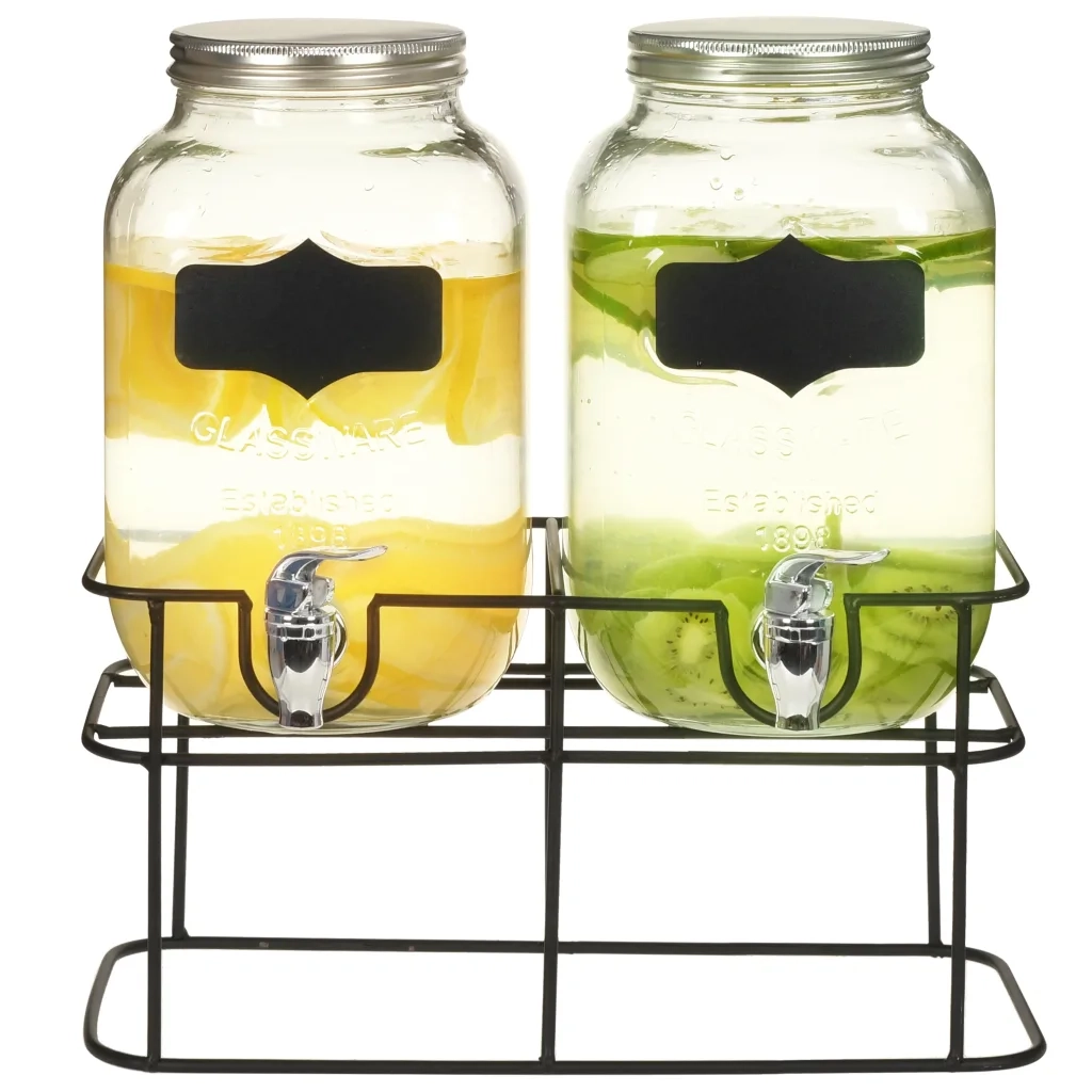 Distributori di Bevande 2 pz da 4 L con Supporto Vetro CFW2142863