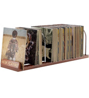 Supporto per Dischi in Vinile con Stand per 150 LP - Display per Dischi - Appoggio per Dischi in Legno - Antiscivolo con Solchi - Supporto per Record - Regolabile con Asta Adattabile