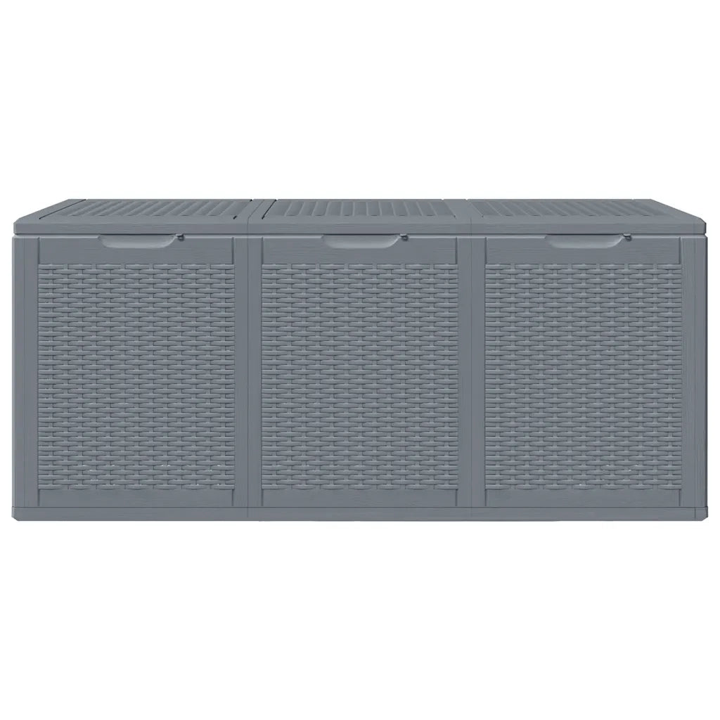 Contenitore da Giardino Grigio in Rattan PP 270 L
