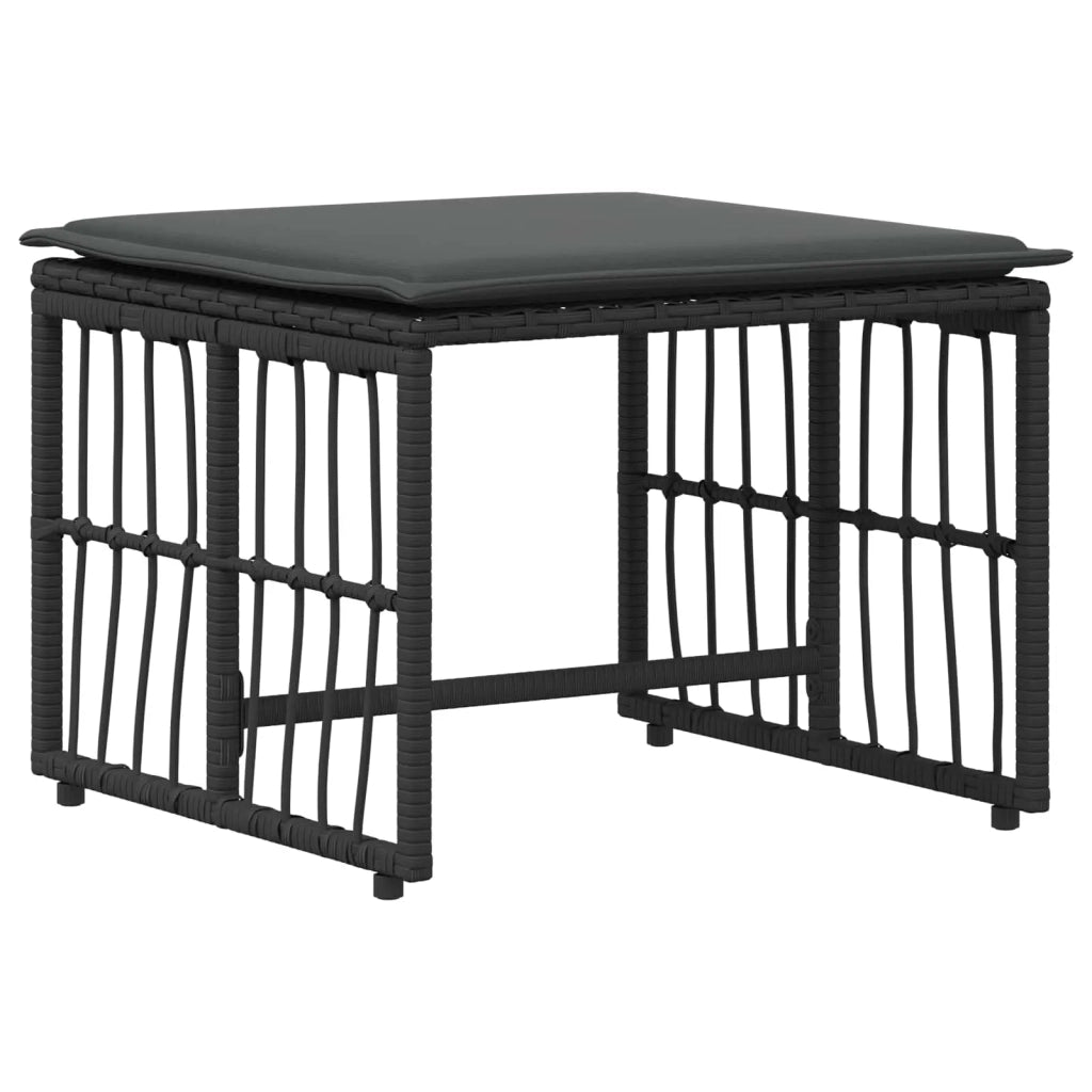Set di Mobili da Esterno 5 pz | Set Salotto da Giardino Nero e Grigio scuro
