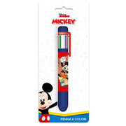 Trade Shop - Penna Con 6 Colori Topolino Accessorio Scuola Regalo Cancelleria Per Bambini 961716 -