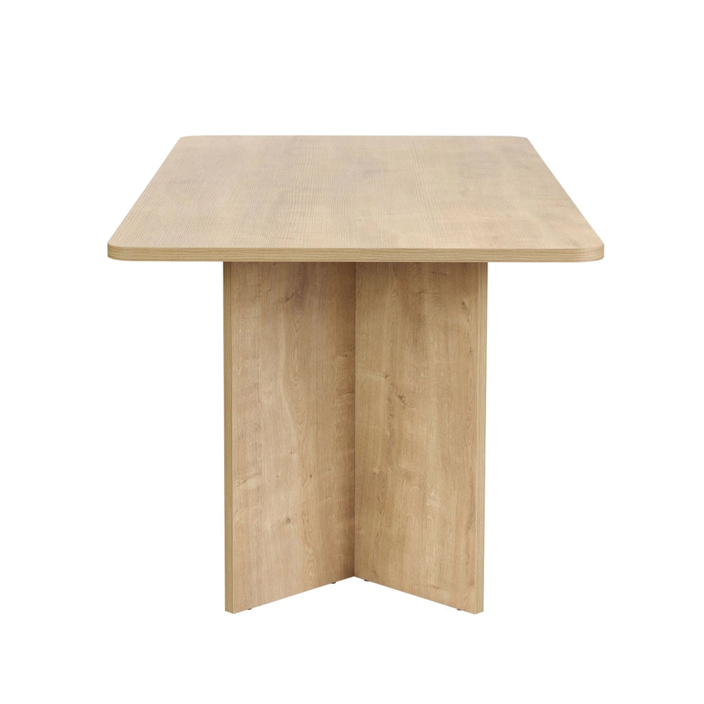 Noleme, Tavolo Fisso 6 Posti, 180x90x75h cm Marrone Rovere