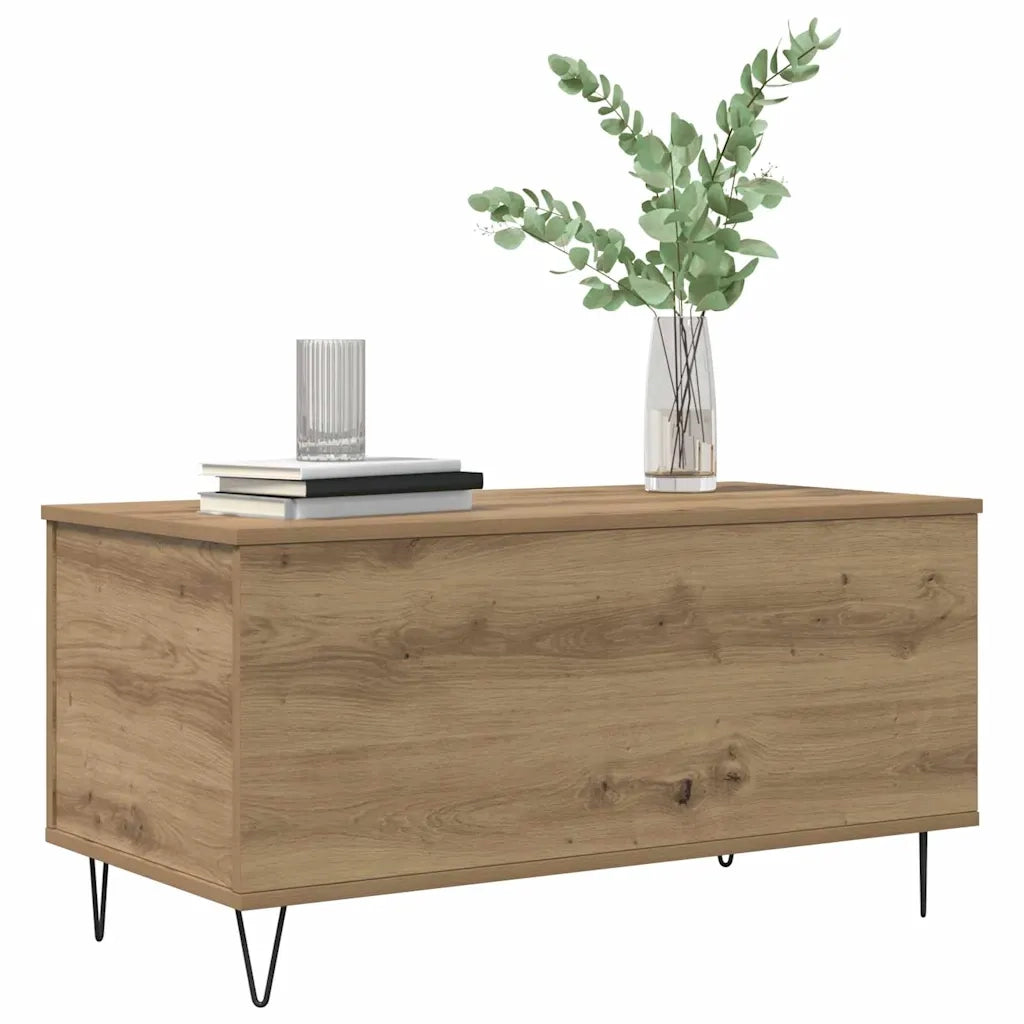 Tavolino da salotto rovere artigianale 90 x 44.5 x 45 cm