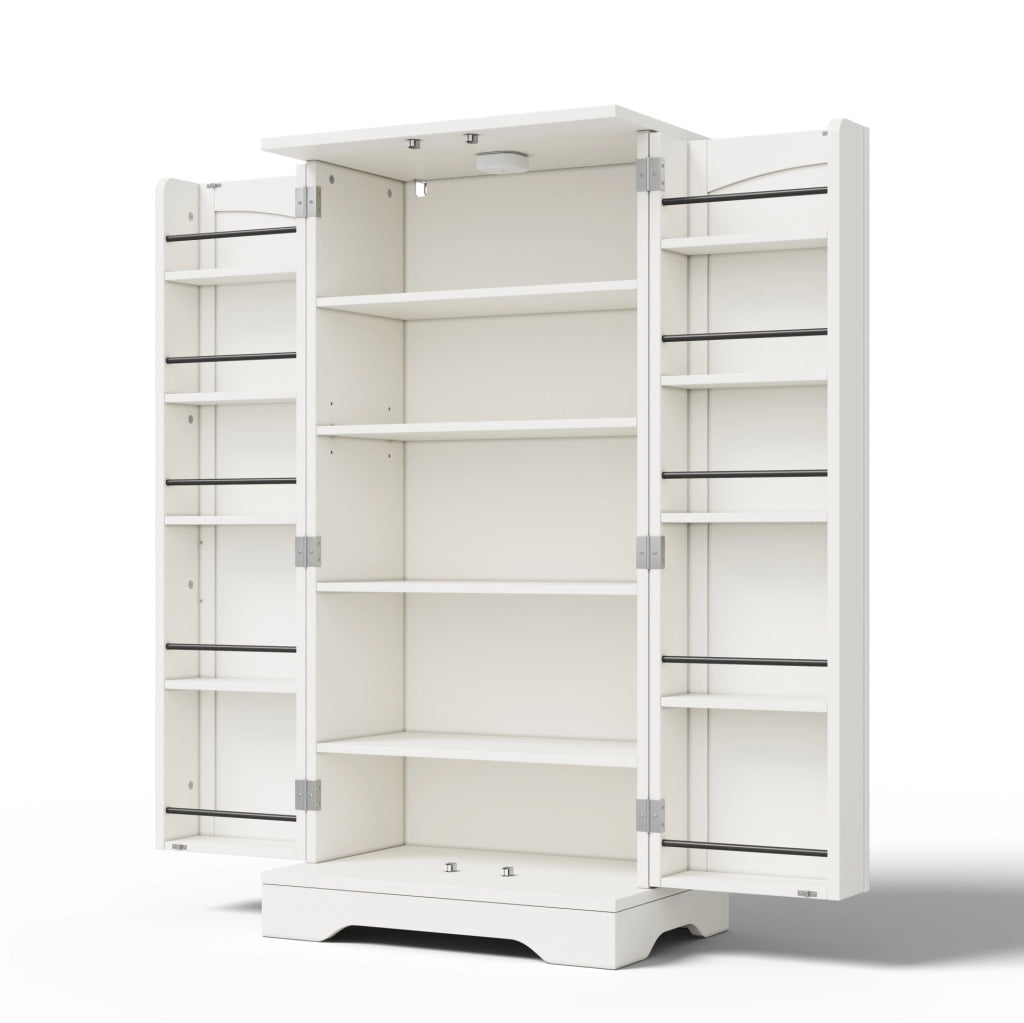 Mobile contenitore 120x60x40 cm bianco con LED a sensore