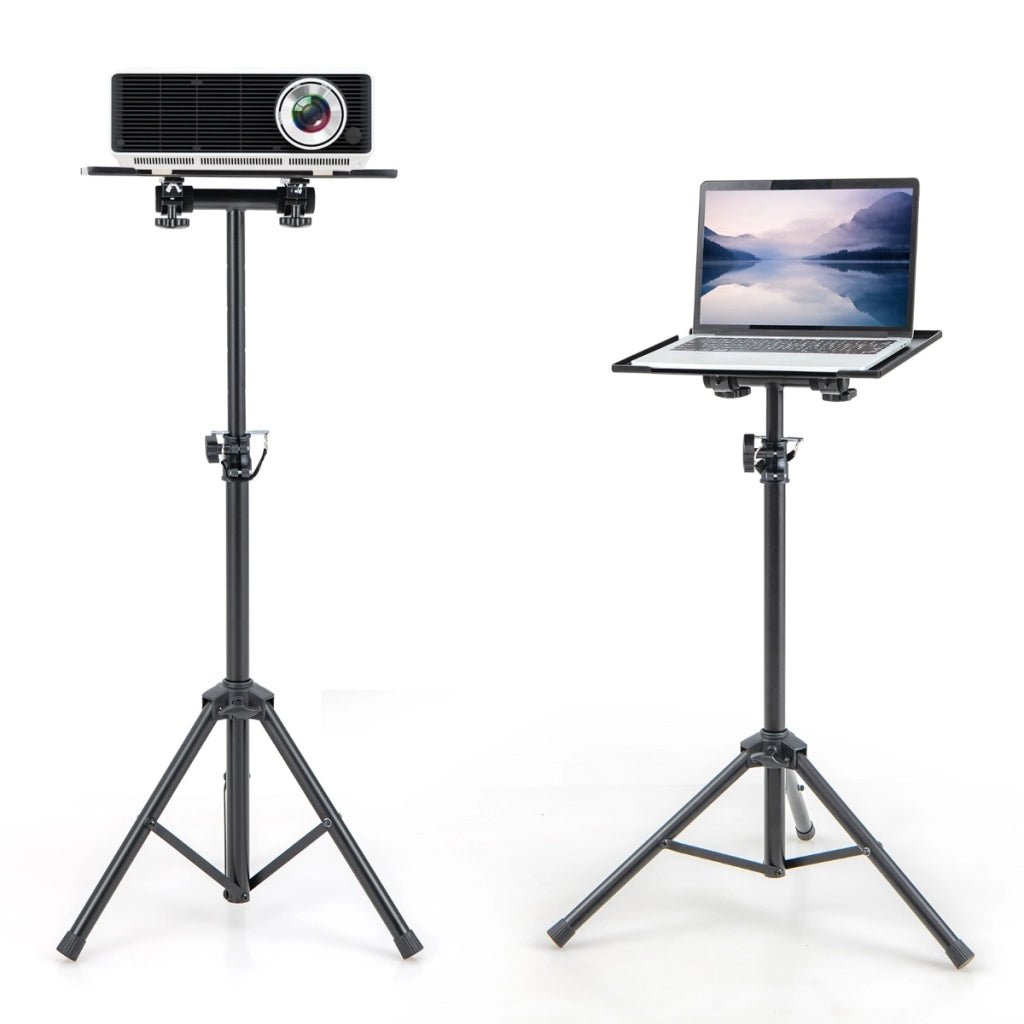 Supporto a treppiede per proiettore con altezza regolabile vassoio inclinabile, Supporto per laptop multifunzionale-Forniture per presentazioni