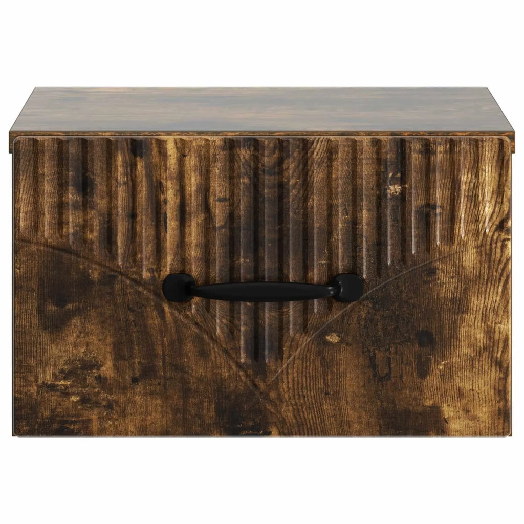Mobiletto da notte a muro 2 pcs Rovere Fumo 34,5 x 33 x 20 cm 898946
