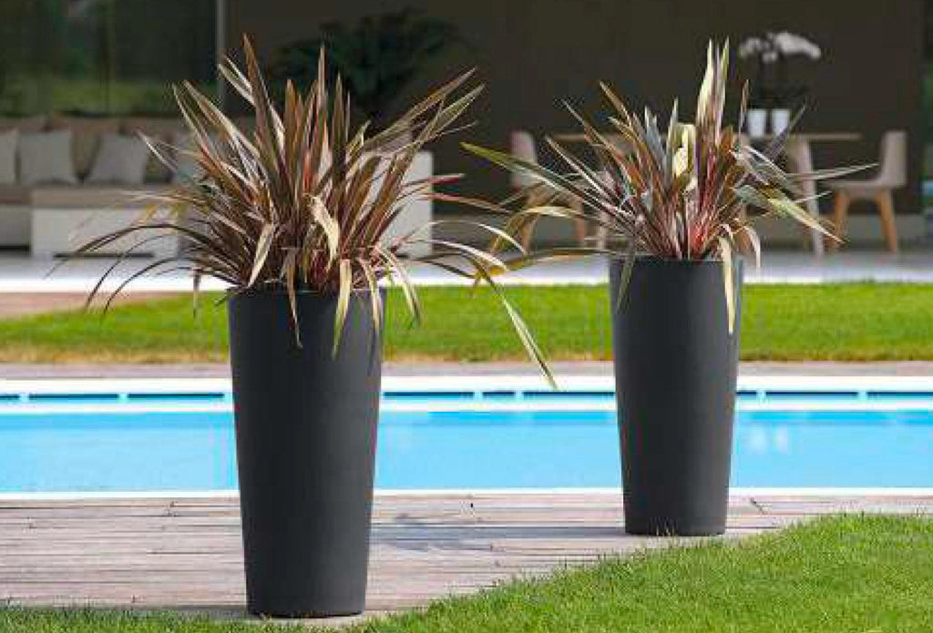 Vaso Ø37,5x102 cm in Resina Arkema Tondo 102 Bianco