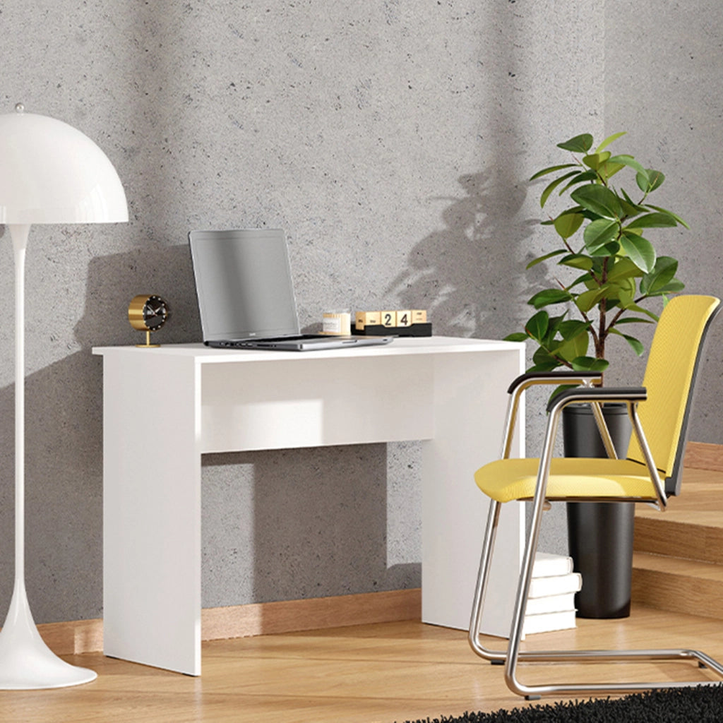 Pichil, Scrivania un Ripiano, 98x45x74h cm Bianco Opaco