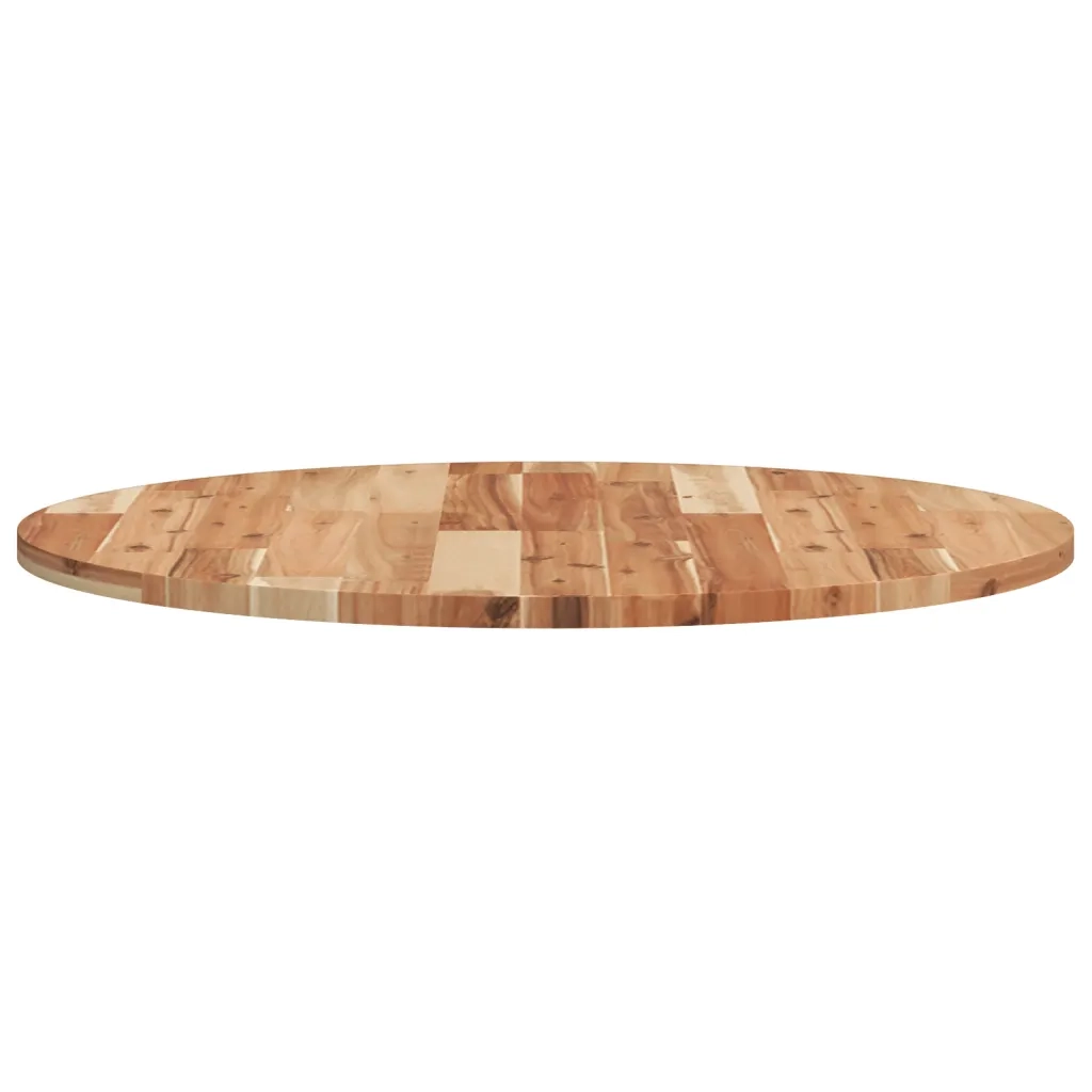 Piano Tavolo Rotondo Ø70x2 cm in Legno Massello di Acacia 4008697