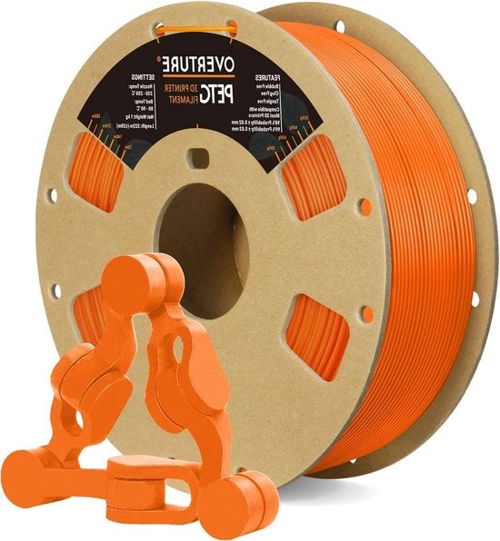 Filamento per stampante 3D PETG - bobina di 175 mm da 1 kg - tolleranza dimensionale +/- 0,05 mm - colore arancione