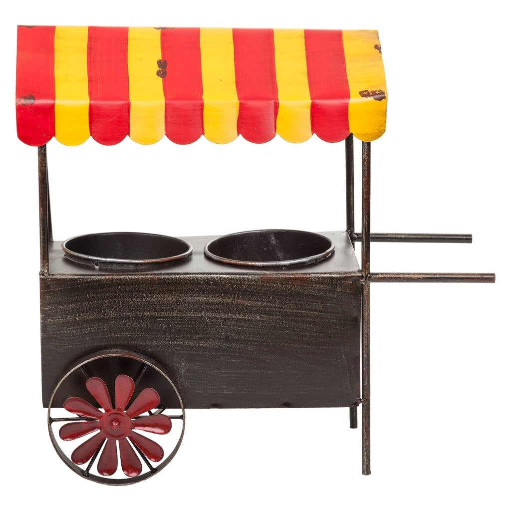 Carrello portafiori in metallo 37,5x21x37h