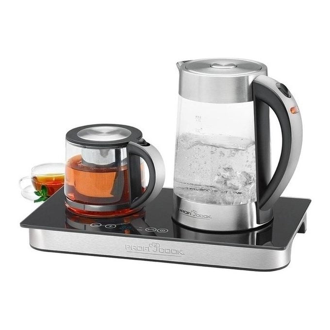 ProfiCook PC-TKS 1056 bollitore elettrico 1,7 L Nero, Acciaio inossidabile, Trasparente
