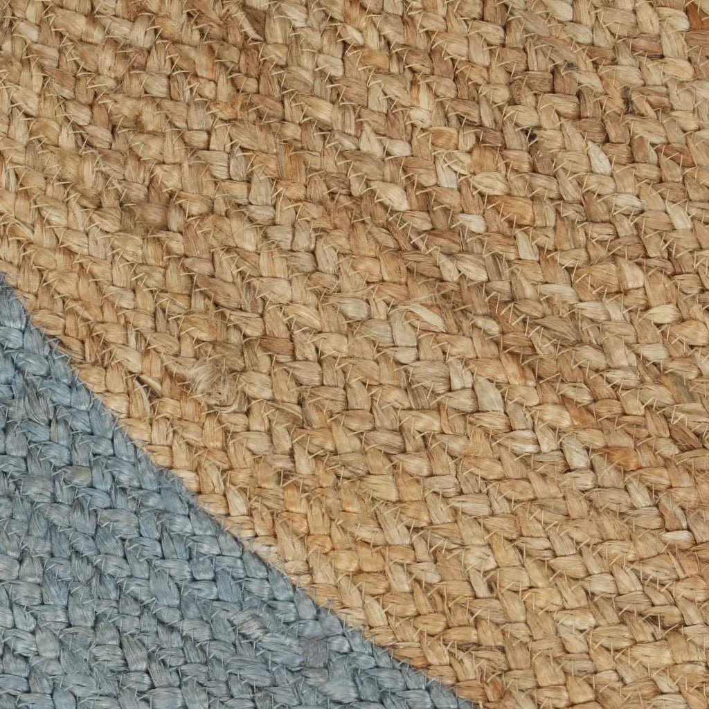 Tappeto Lavorato a Mano in Juta con Bordo Verde Oliva 180 cm cod mxl 66058