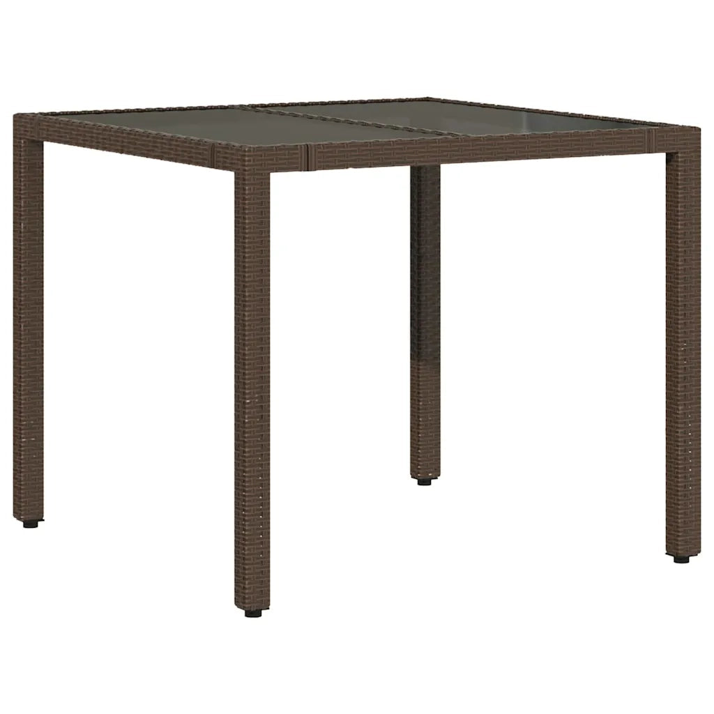 Set BistrÃ² da Giardino 3 pz con Cuscini in Polyrattan Marrone