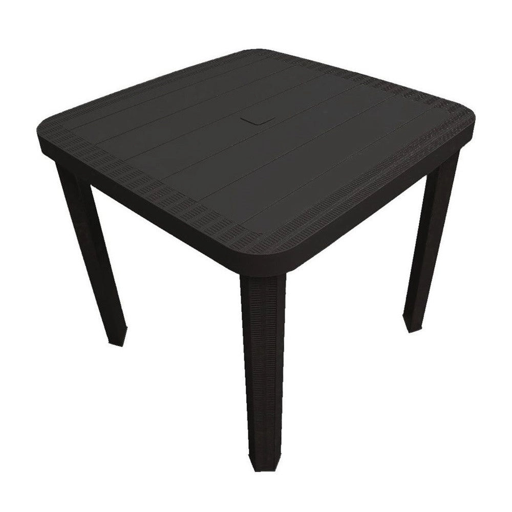Trade Shop - Tavolo Quadrato Da Giardino 80x80x73hcm In Plastica Arredo Spazio Esterno 235420 -