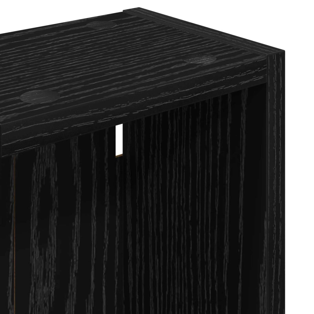 Armadio da bagno a muro Rovere Nero 20 x 14 x 70 cm