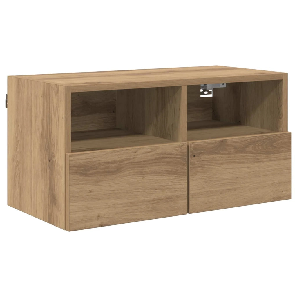 Unità per TV a Muro 4 pz Rovere artigianale 3402780