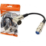 Trade Shop - Cavo Adattatore Audio Da Xlr Maschio A Xlr Femmina Angolare Microfono Kl-9233 -