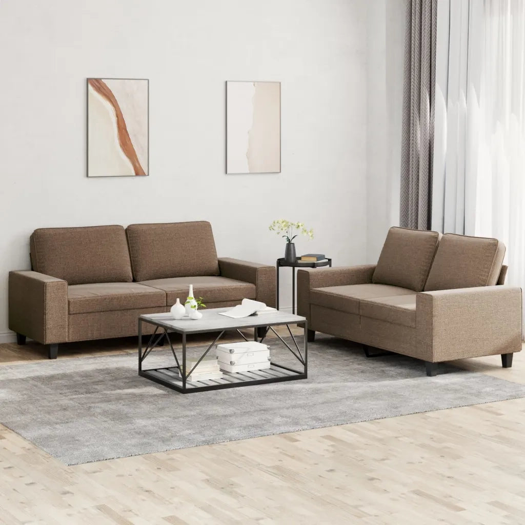 Set di Divani 2 pz Marrone in Tessutocod mxl 131048