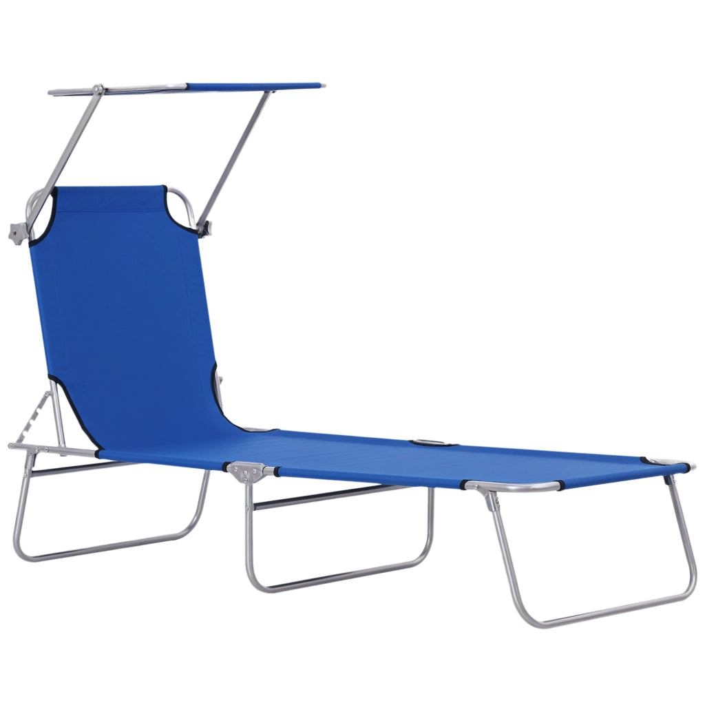 Chaise longue pieghevole ¨C zephmum ¨C 187x58x36 cm blu