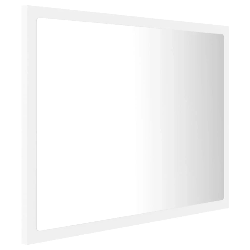 Specchio da bagno a LED 60 x 8,5 x 37 cm acrilico bianco 02_0006981