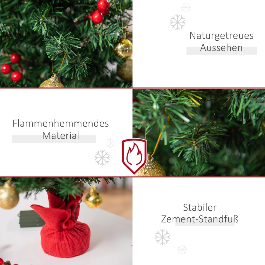 Albero di Natale con palline e luci LED ¨C zephmum ¨C 60 cm, multicolore