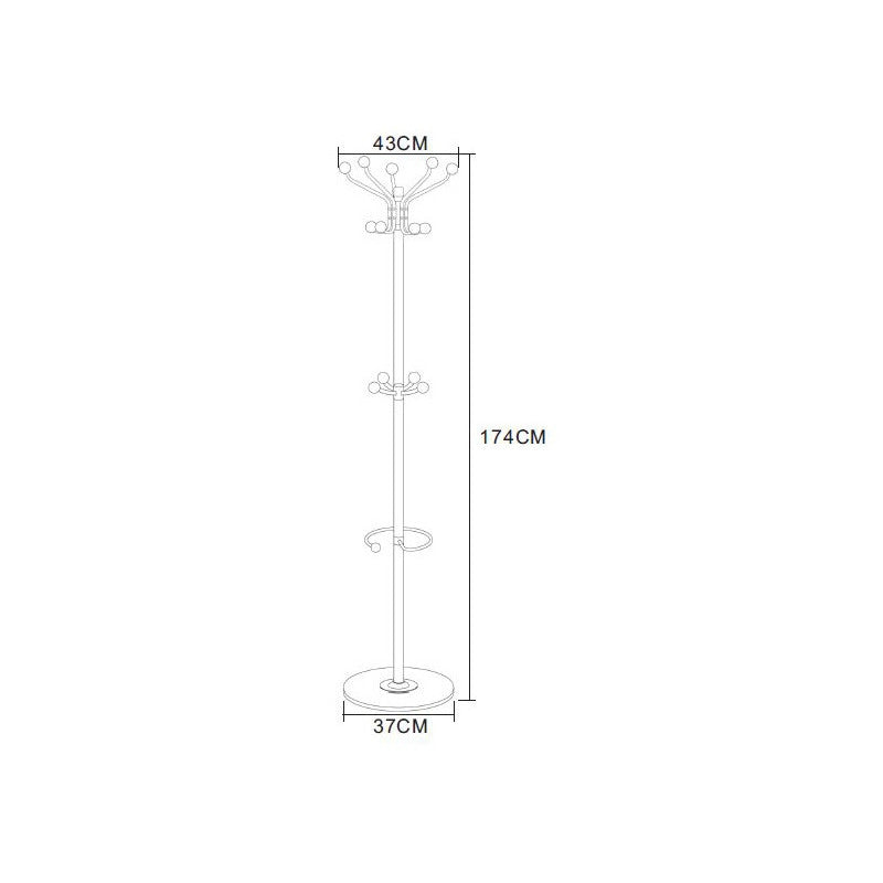 Appendiabiti Cory In Metallo Bianco Dimensione 43x37x174cm